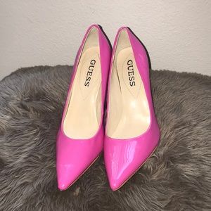 Used Hot pink Guess heels